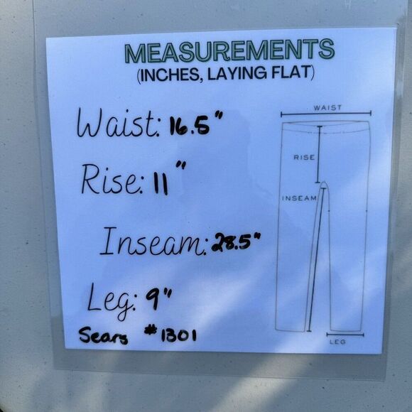 Vintage Roebucks‎ Sears Regular Fit Perma Prest Pants Men's Pants Green 33x28.5 - Picture 13 of 13